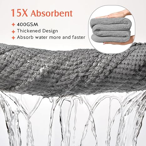 YFONG 2 Pack Microfiber Hair Towel Wrap for Women