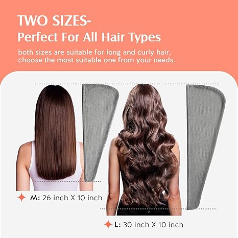 YFONG 2 Pack Microfiber Hair Towel Wrap for Women